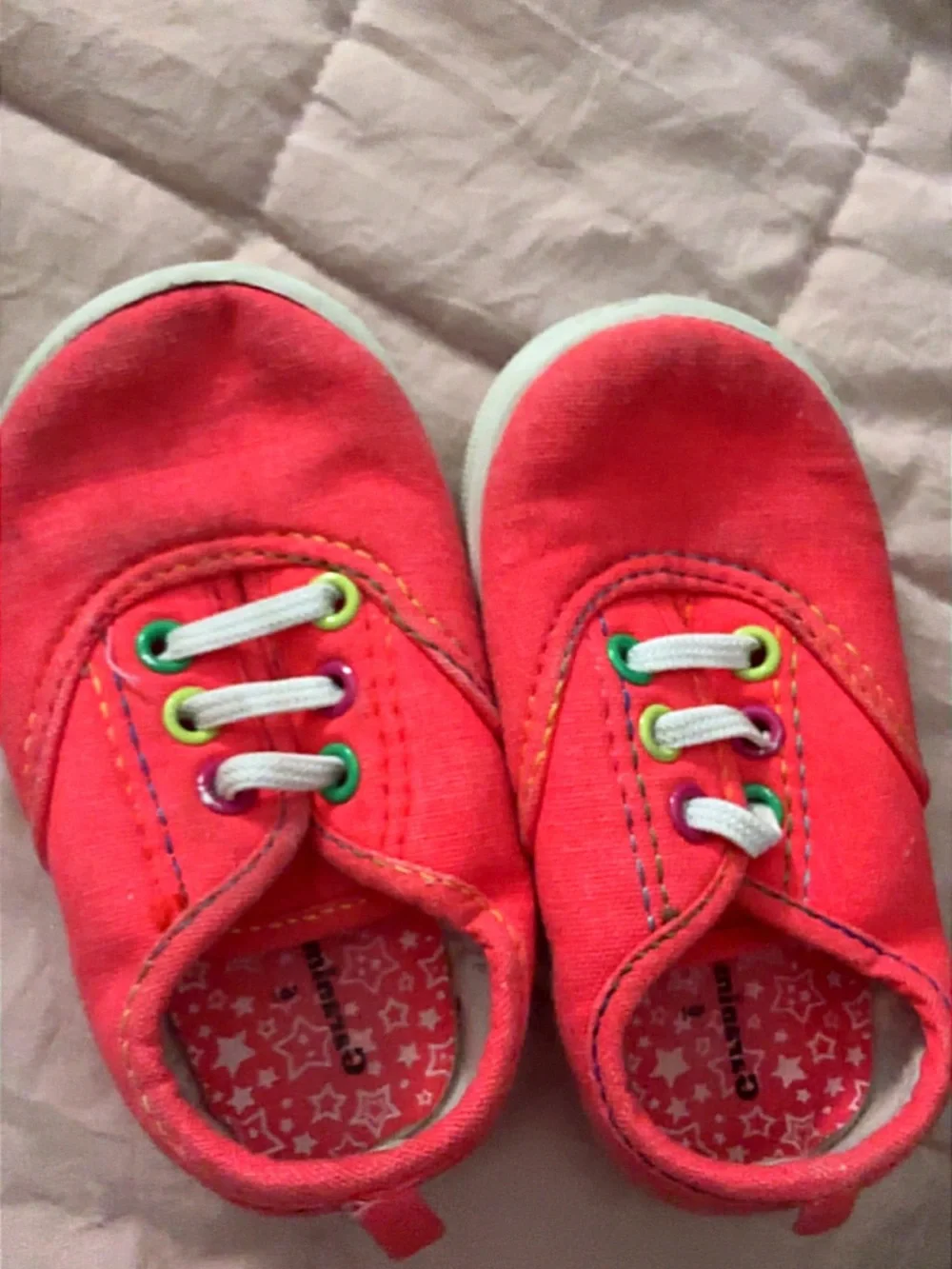 Toddler bright play shoes-worn/good condition (size 5) , & sandals (NEW) size 5